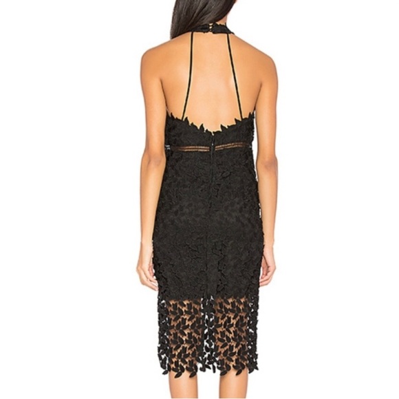 Bardot Halter Lace-Guipure Cocktail Dress - Picture 2 of 6